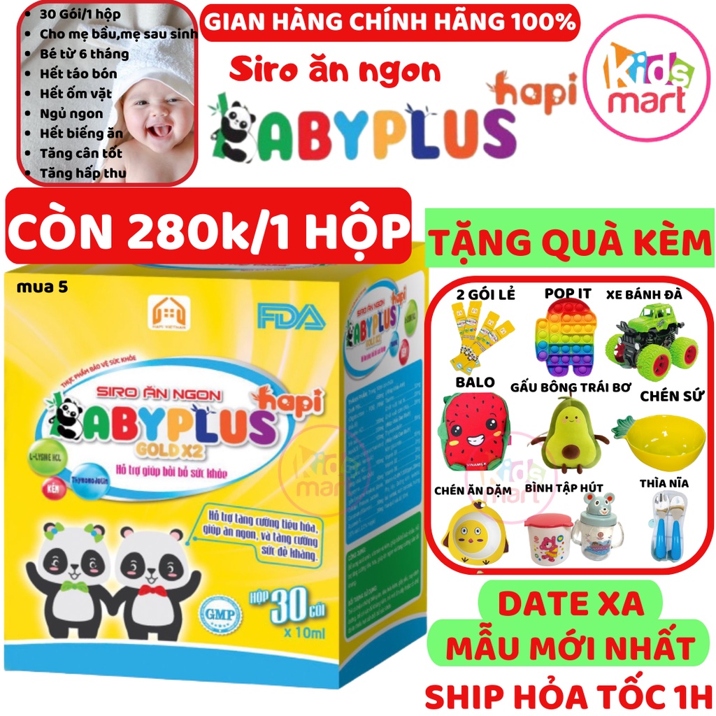 babyplus [MUA 1 TẶNG 1 ] Siro ăn ngon cho bé biếng ăn , táo bón ,chậm hấp thu [Baby plus ]