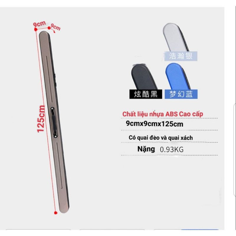 Bao đựng cần câu cá ABS cứng dài 1m25 - Có chân