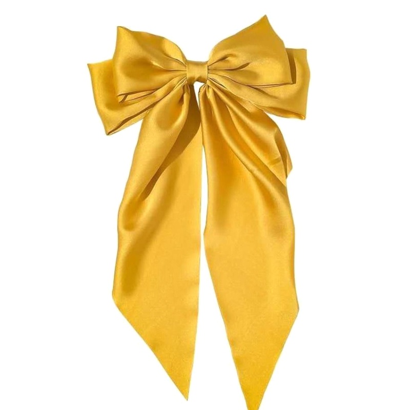 Kẹp Tóc Hình Nơ Lớn Màu Trơn Thời Trang Cho Nữ