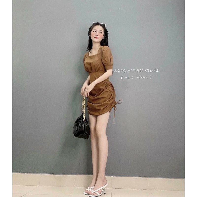 ĐẦM NÂU RÚT DÂY BÊN hông