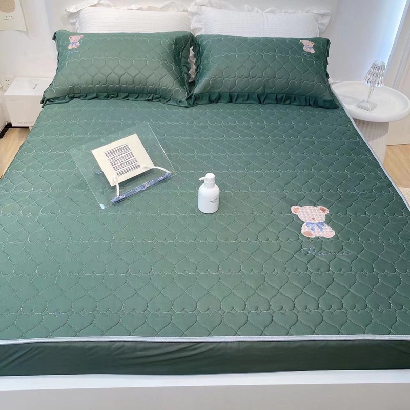 Chiếu điều hoà mủ cao su non bo chun gấu ReMe thương hiệu thoáng mát (tặng kèm 2 vỏ gối cùng bộ)