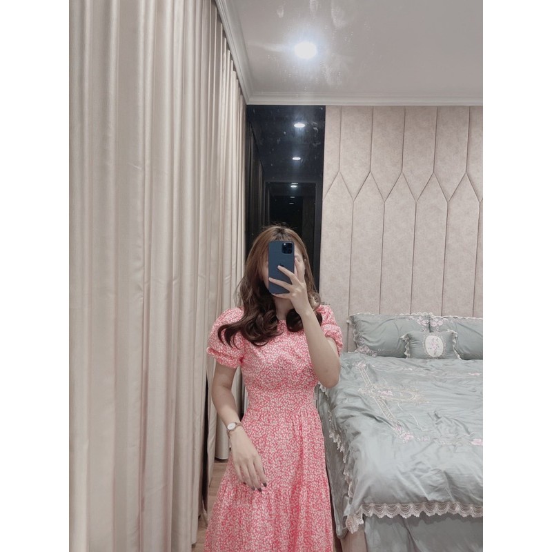 VNU168 - VÁY VINTAGE LÁ TAY BỒNG 3 TẦNG | BigBuy360 - bigbuy360.vn