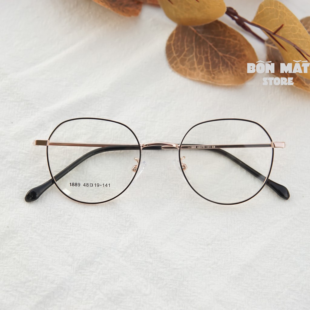 Gọng Kính Kim Loại Tròn Form Nhỏ 1889 (Tặng Hộp Khăn) | BigBuy360 - bigbuy360.vn