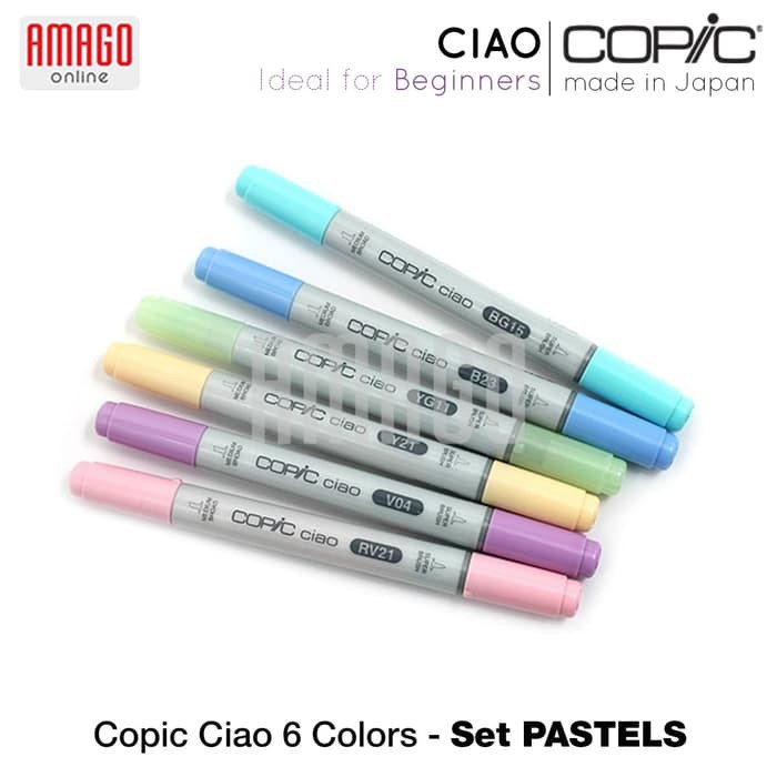 (hàng Mới Về) Set 6 Hộp Phấn Trang Điểm Copic Ciao Ccm / 6ps 6 Màu Sắc