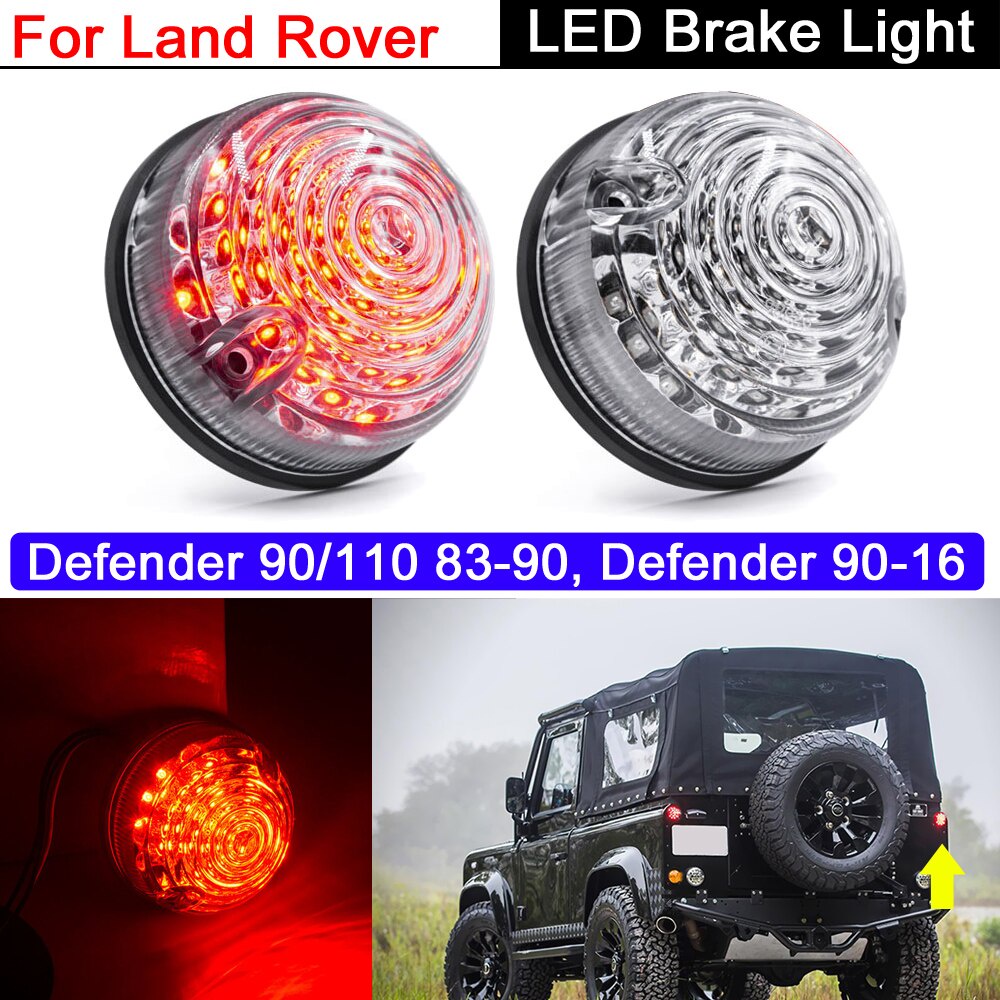 Set 2 Đèn LED Cảnh Báo Dừng Gắn Đuôi Xe Cho Land Rover Defender 90 / 110 1983-1990 Defender 1990-201