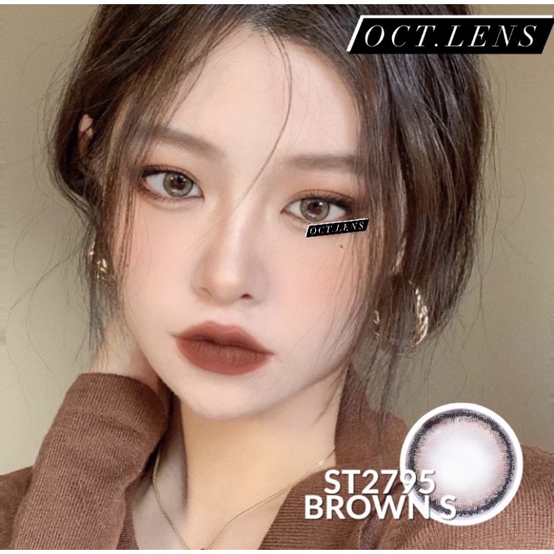 LENS CẬN LỆCH BROWN SÁNG NHẸ SIZE 14MM✨