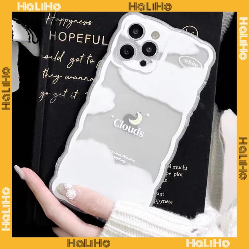 iPhone Case Silicone Soft Case TPU Clear Case Wave Non-Slip Camera Full Coverage Protection Shockproof Moon Cloud For iPhone 13 Pro Max iPhone 12 Pro Max iPhone 11 iPhone 7 Plus