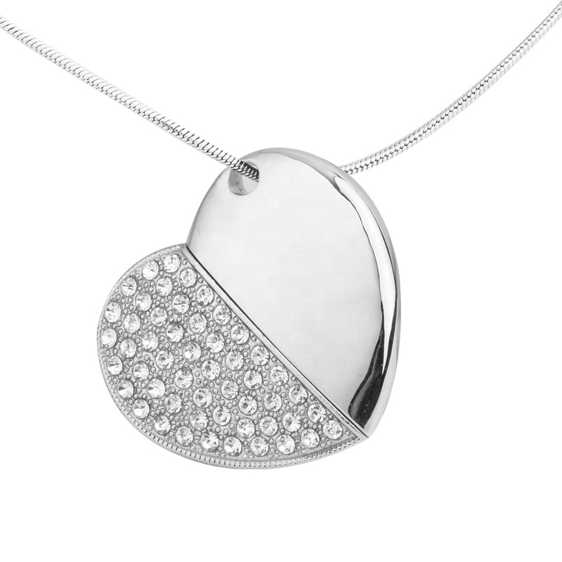 Usb Dung Lượng 16gb 32gb 64gb Hình Trái Tim / Chiếc Lá / Trái Tim Bằng Kim Loại Đính Đá Pha Lê | BigBuy360 - bigbuy360.vn