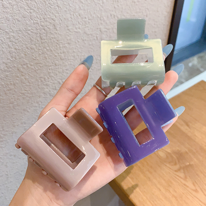 Kẹp Tóc Càng Cua Đơn Giản Phong Cách Hàn Quốc Nhiều Màu Trơn Tùy Chọn