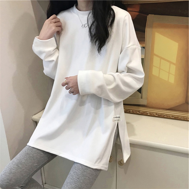 NRVP Áo Thun Nữ Tay Dài 100% Cotton Thời Trang Hàn Quốc