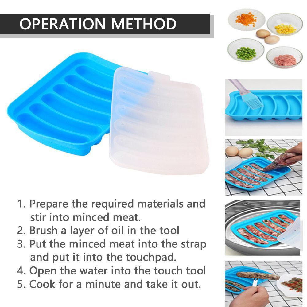 Khuôn Làm Xúc Xích 6 Ngăn Tiện Lợi