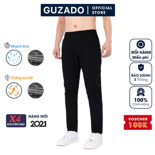 Quần Dài Nam Thể Thao GUZADO Chất Vải Gió Cao Cấp, Ống Suông, Thể Thao Khỏe Khoắn, Cạp Chun, Vận Động Thoải Mái GDC2101