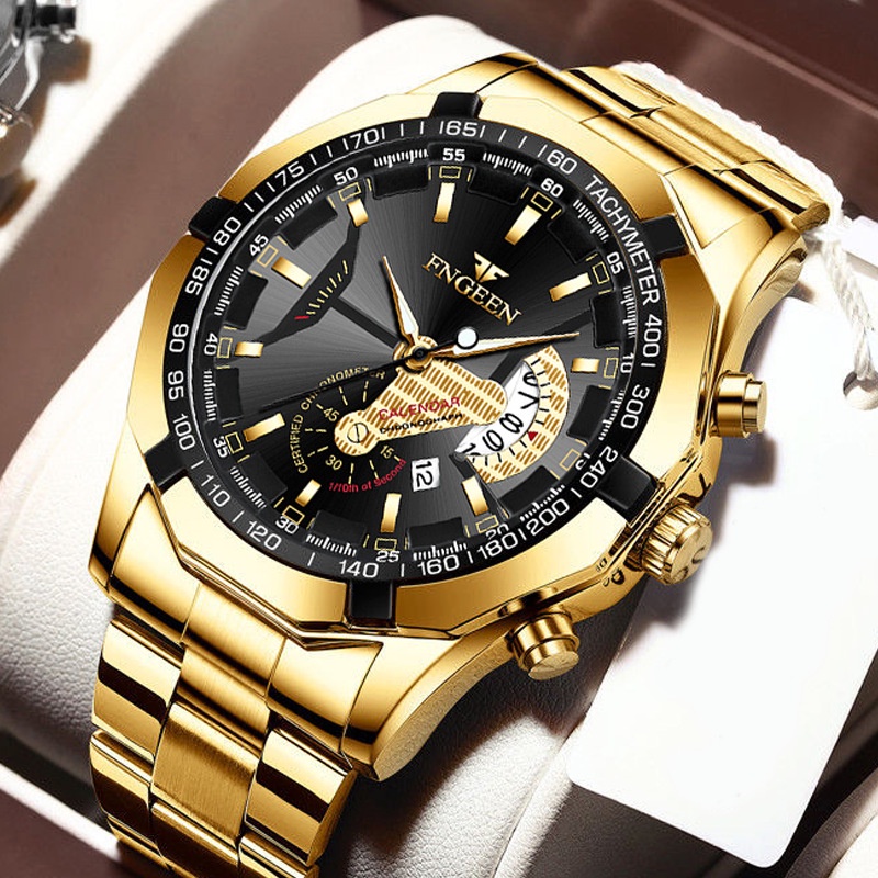 Đồng Hồ Nam Chính Hãng FNGEEN TD5 Dây Thép Cao Cấp Có Lịch Ngày Kiểu Dáng Thời Trang Sang Trọng Đẹp Giá Rẻ