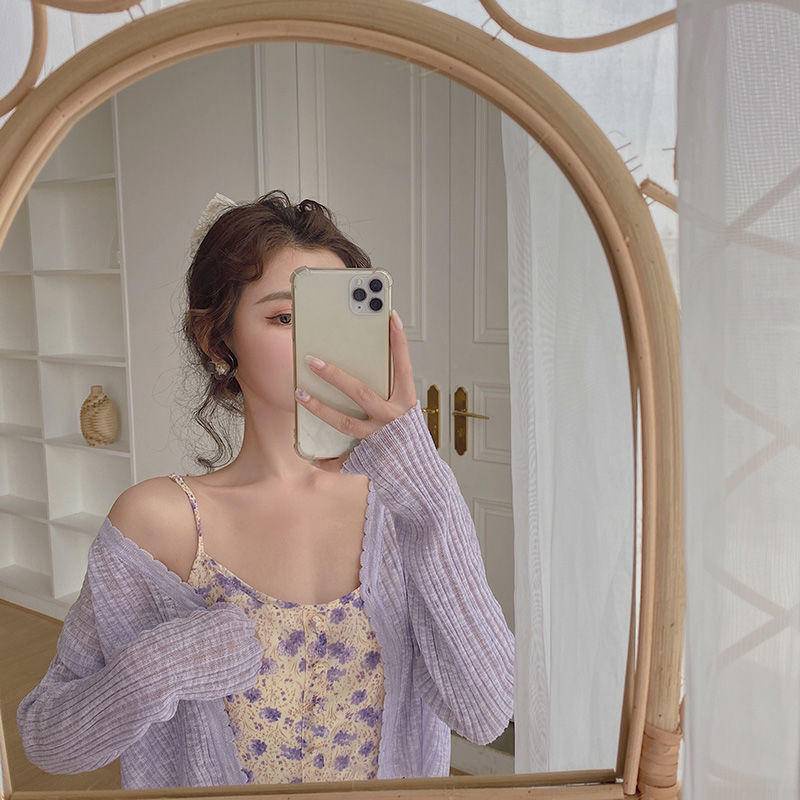 Áo Khoác Cardigan Dệt Kim Mỏng Dáng Ngắn Chống Nắng Thời Trang Mùa Hè Cho Nữ