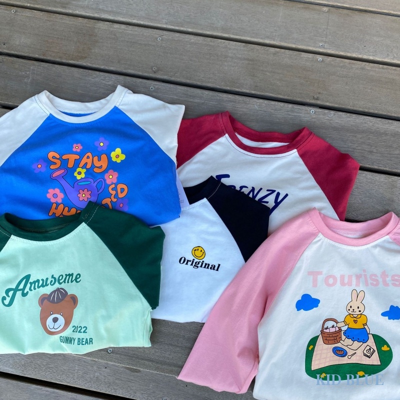 Áo Thun Tay Dài In Họa Tiết Hoạt Hình Phong Cách Hàn Quốc Thời Trang Mùa Thu Cho Bé Gái