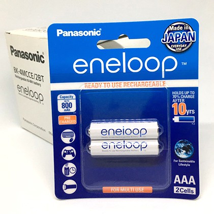 Pin sạc Eneloop Panasonic AAA dung lượng 800mah chính hãng sản xuất tại Nhật Bản