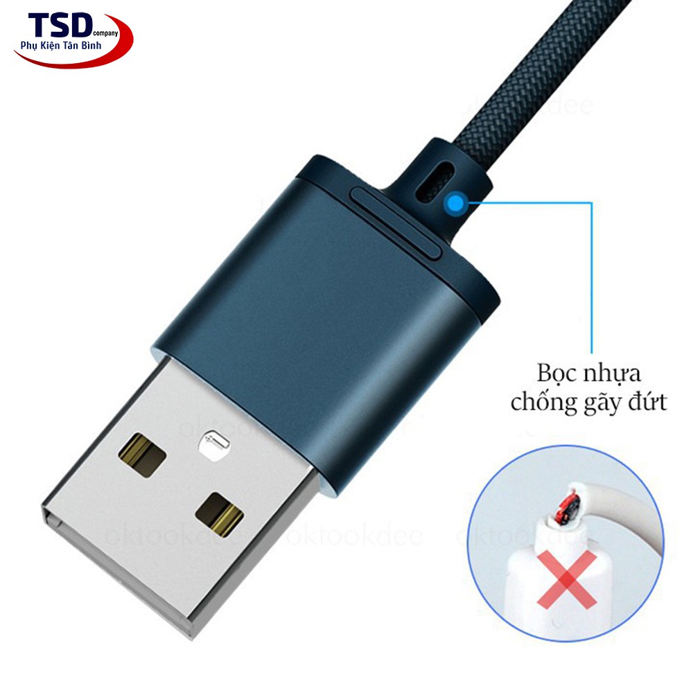 Cáp Remax 3 Đầu RC-131TH (Lightning - Micro USB - Type C)