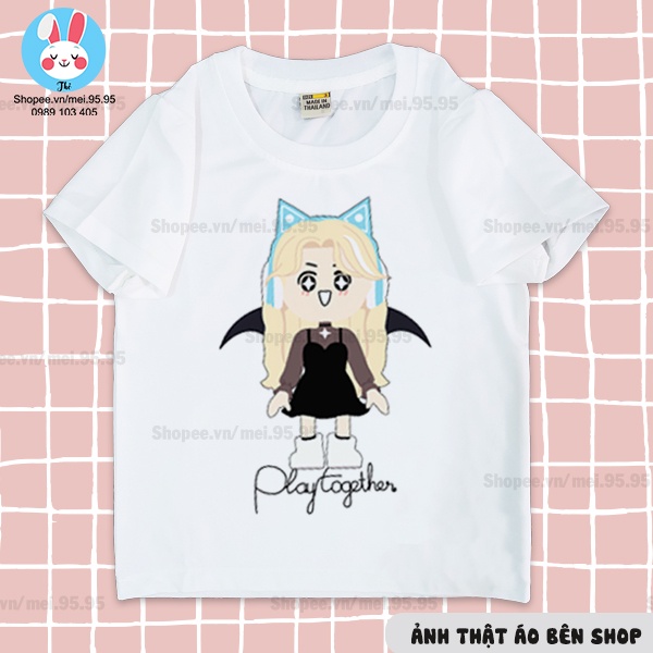 Áo thun Play Together giá rẻ - Mẫu trang phục tim, Mặt Trời, Choker Gotic, ROMY - Hình in sắc nét cute