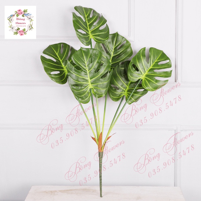 Cây giả - cây lá rùa giả 7lá cao 75cm hàng cao cấp chất lượng