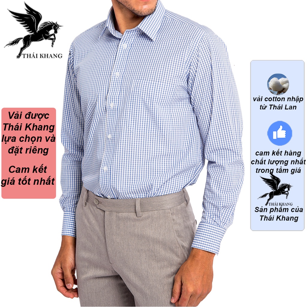 sơ mi nam dài tay kẻ sọc caro CAO CẤP đóng hộp vải cotton mềm mát loại áo sơ mi nam công sở form regular AHOP22