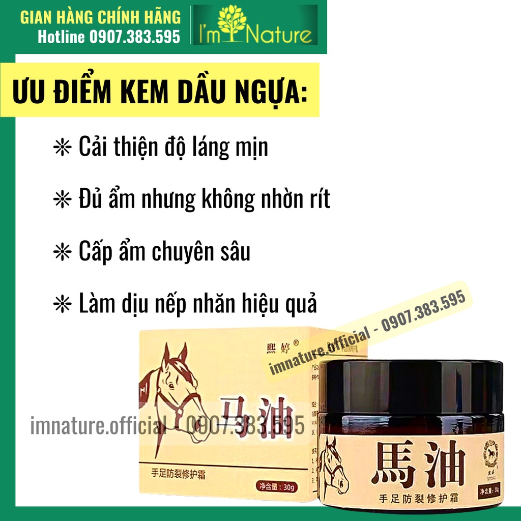 Kem Dầu Ngựa Dưỡng Ẩm Da Tay Da Chân Chống Khô Nẻ 30gr