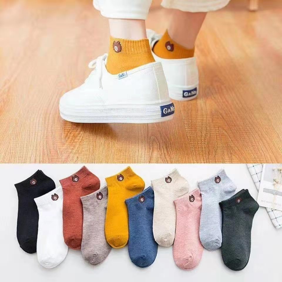 [L2M] VỚ NỮ cổ ngắn hình GẤU siêu dễ thương