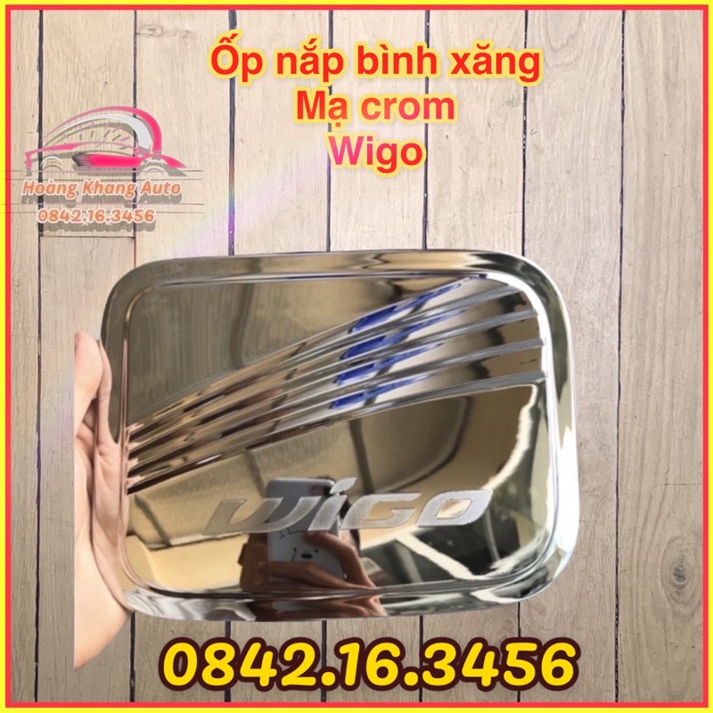 Ốp nắp bình xăng Wigo 2018 - 2021 mạ crom cao cấp
