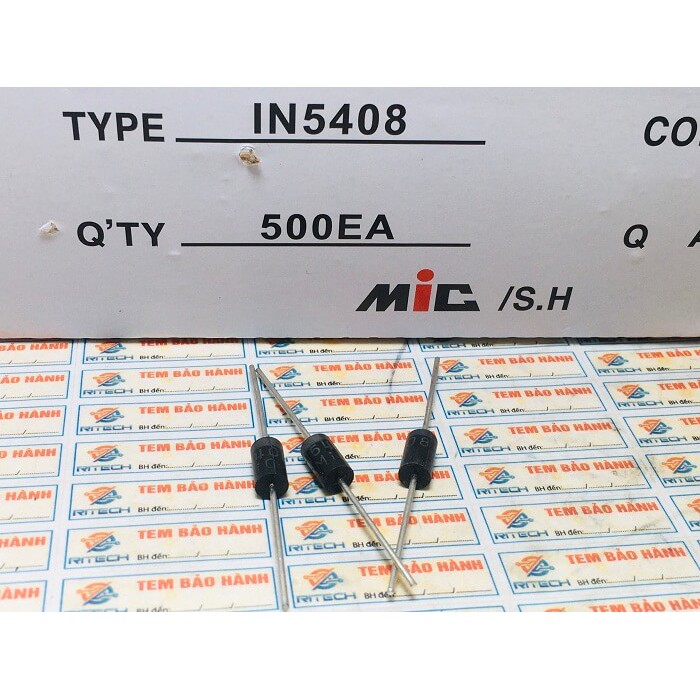 Combo 50 chiếc 1N5408 IN5408 DO27 Diode chỉnh lưu 3A 1000V