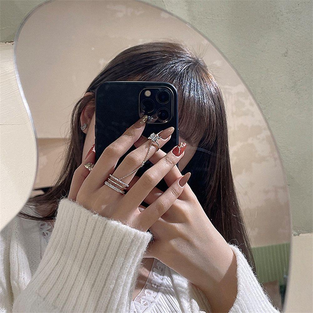 Nhẫn Mở Hình Học Đơn Giản Phong Cách Punk Cá Tính Cho Nữ