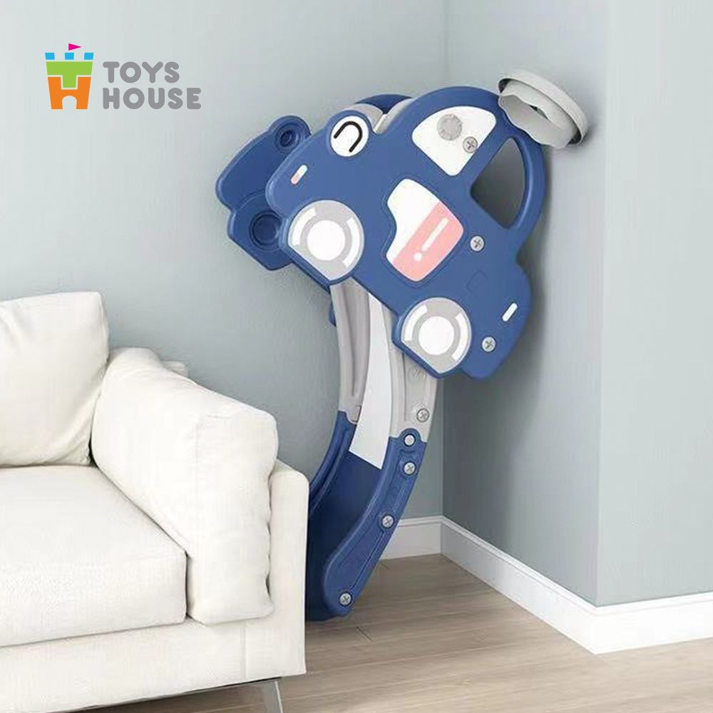 Cầu trượt kèm Khung bóng rổ cho bé Toys House WM21B061, hàng chính hãng cao cấp