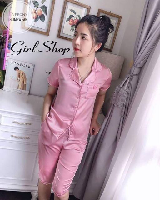 Bộ lụa ngủ viền bèo ngố hàng đẹp | BigBuy360 - bigbuy360.vn