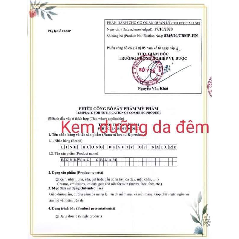 KEM DƯỠNG ẨM TÁI TẠO DA BAN ĐÊM PHA LÊ Linh Hương [CHÍNH HÃNG] | BigBuy360 - bigbuy360.vn