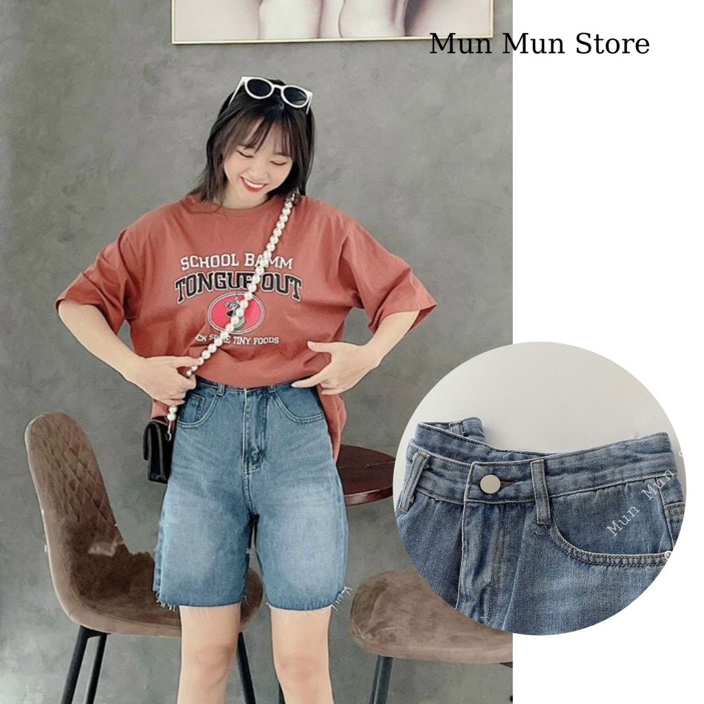 [𝐅𝐫𝐞𝐞 𝐒𝐡𝐢𝐩]Quần jean ngố nữ MunMunStore quần bò phom hàn quốc lưng cao ullzang ( ảnh thật)