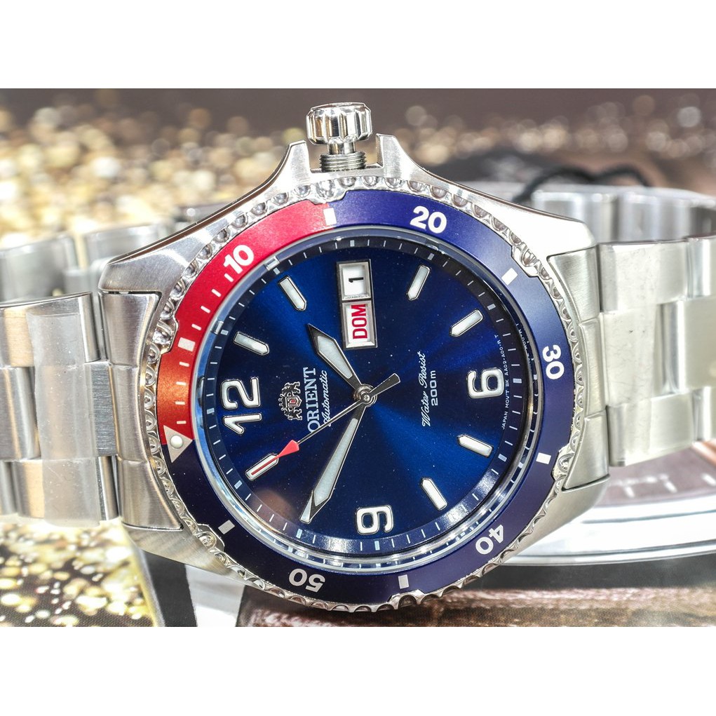 Đồng hồ nam Orient Mako Pepsi II FAA02009D9