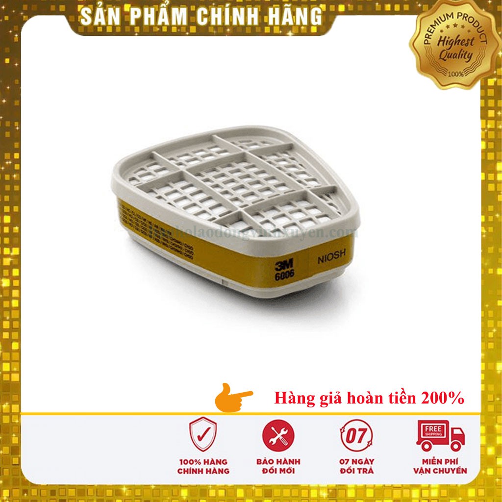 Phin Lọc Hơi Hữu Cơ Hóa Chất Lọc Độc Bụi 3M6006 Hàng Chính Hãng 3M