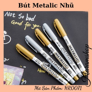 Bút METALIC nhũ vàng, nhũ bạc viết vẽ trang trí thủ công