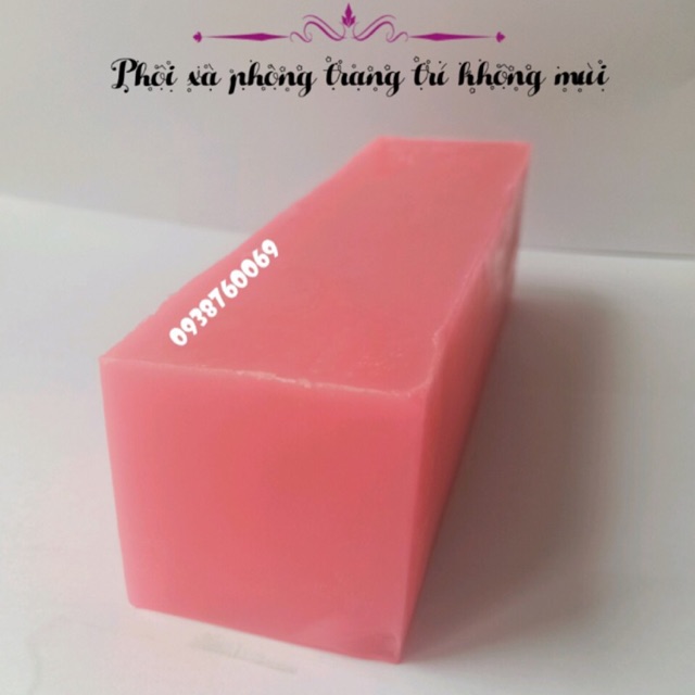 phôi xà phòng không mùi màu hồng 100gr