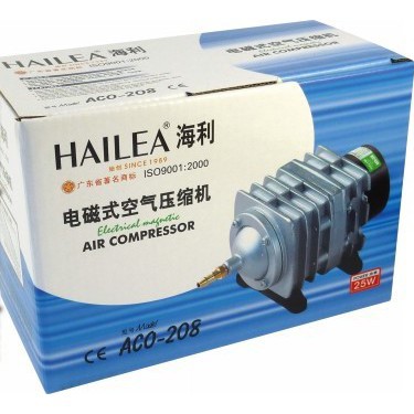 MÁY SỦI TẠO OXY HAILEA ACO-208, 25w máy tạo oxi cho bể cá, non bộ, ao, hồ