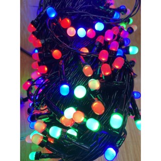 Dây Đèn Trang Trí Q8- Dây Đèn Led Chớp Q8 50m 240 Led Chuyên Trang Trí Tết, Noel, Đường phố, Cafe