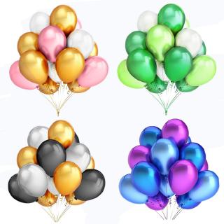 Set 10 bong bóng cao su màu trắng đen xinh xắn dùng trang trí tiệc