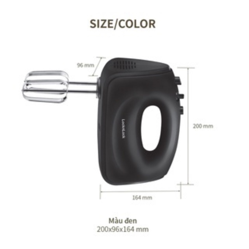 [QUÀ TẶNG FELLIA] Máy đánh trứng L&amp;L EJM501 300W - Hàng chính hãng, 5 tốc độ tùy chỉnh, 2 bộ que đánh linh hoạt