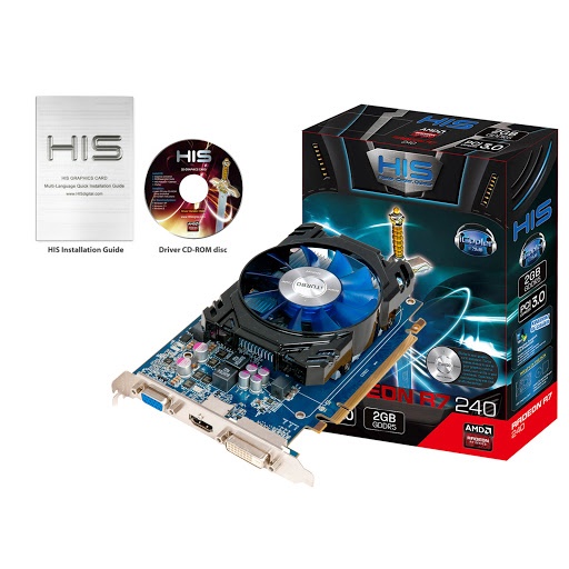 VGA CARD MÀN HÌNH HIS R7 240 2GB GDDR5 CÓ HDMI NEW BH 1 THÁNG CHƠI LOL, CF