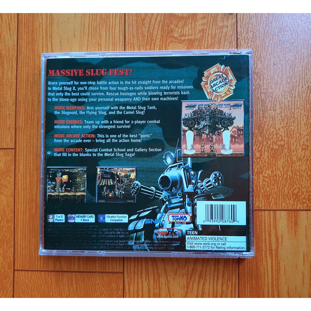Game ps1 Metal slug X no brand
