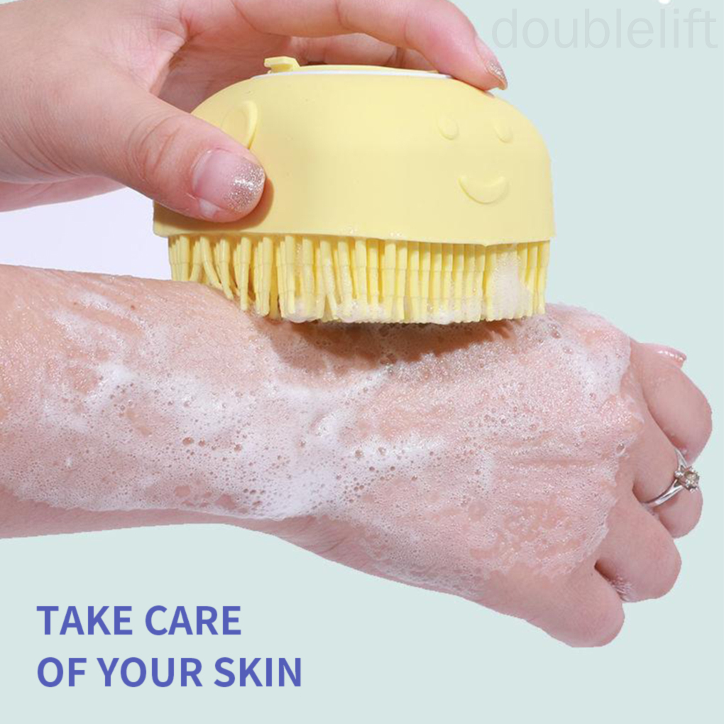 Bàn chải tắm massage cơ thể tẩy tế bào chết bằng silicon cho người lớn và trẻ em