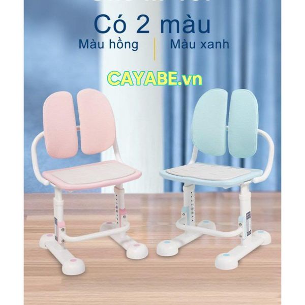 GHẾ HỌC SINH CHỐNG GÙ, CHỐNG CẬN TRẺ EM CAYABE CB-002 MÀU HỒNG NHẠT CHO BÉ