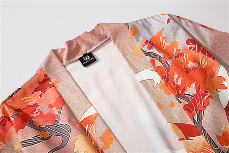 Nine Tailed Fox Casual Harajuku Kimono Cosplay Mens Women Japanese Style Streetwear Robe Japan Cardigan Top Yukata Haori Clothes