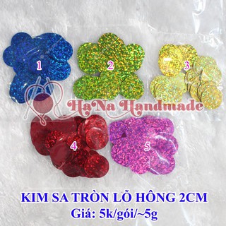 Kim Sa Tròn Lỗ Hông 2cm (6k/gói)
