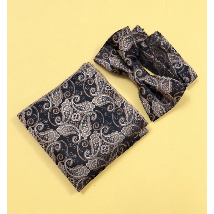 Combo cà vạt bản nhỏ cao cấp, Nơ và Khăn áo vest