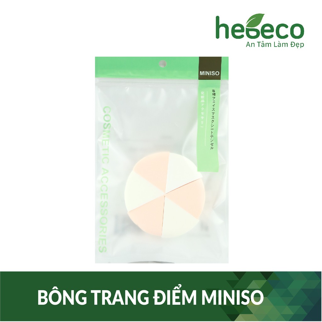 Sét 6 Miếng Mút Trang Điểm Tiện Dụng Hình Tròn MINISO