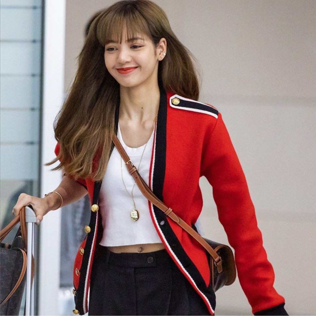 LIsa Blackpink Áo Khoác Len Phong Cách Hàn Quốc Trẻ Trung Dành Cho Nữ